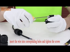 Kotak Persimpangan Kabel Konektor Listrik Tahan Air Tipe T 5 Pin IP68 5 Pin