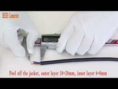 PA66 M19 Konektor Bulat Penguncian Otomatis Pria Ke Wanita Tahan Air IP68