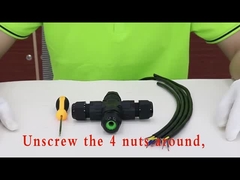 Konektor Daya Koaksial Piala Solder DB 2w2 Pria dan Wanita Tahan Air IP 68