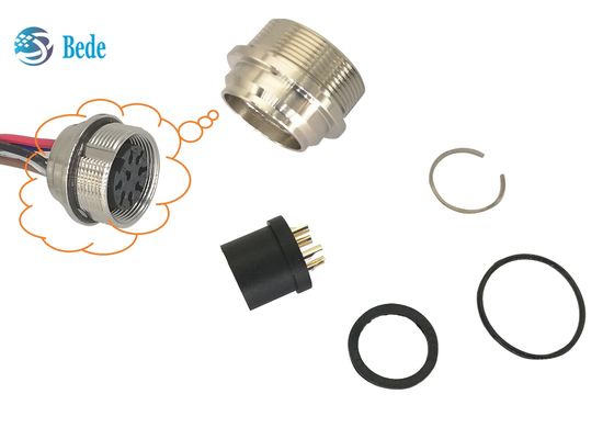 Rakitan Konektor AISG A3 Gaya C485 Ujung Betina 8 Pin 5 Konektor Berlapis Emas