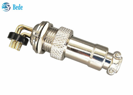 Konektor Penerbangan Gx16 Las PCB Dengan Pin Sudut 90 Derajat Konektor Pria Dan Wanita 2 3 4 5 pin