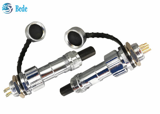 Waterproof IP68 GX16 Aviation Connector Panel Mounting Style 2 ~ 10 Pin