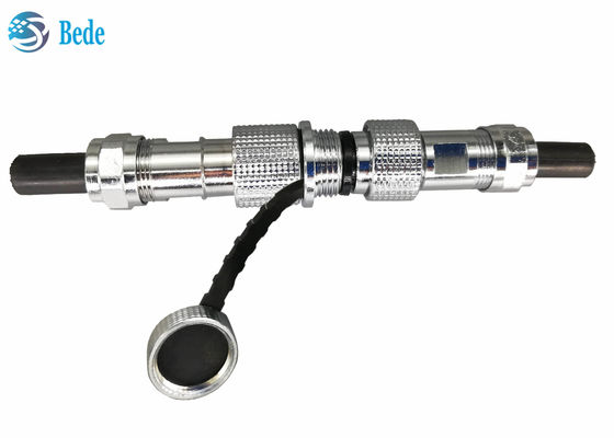 Tembaga Shell M12 konektor penerbangan IP68 Kabel Untuk Kabel Docking Style 2 ~ 7 Pin