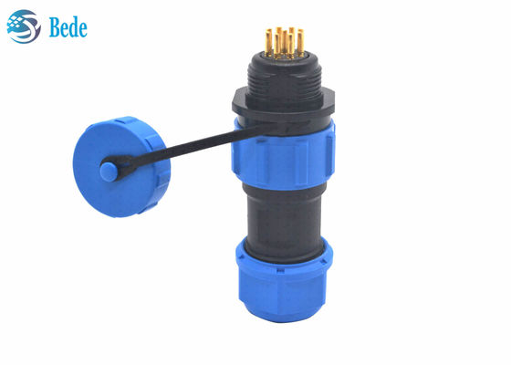 PA66 M17 2 Pin Waterproof Connector Panel Mounting 3 4 5 6 7 9 Pin Cable To Panel