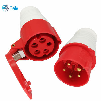 5 Pin Industrial Plug & Socket Industrial Power Connector IP44 AC380-415V 16A