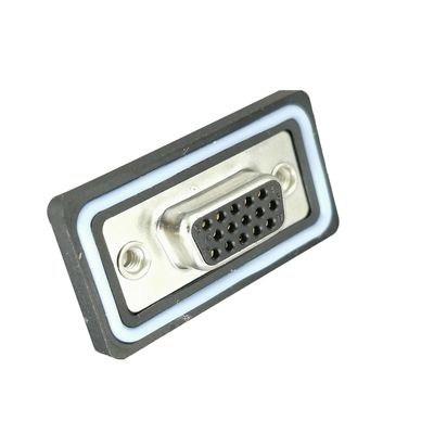 Konektor D-SUB 15PIN Female 500V Penilaian Tegangan Konektor Elektronik Tahan Air