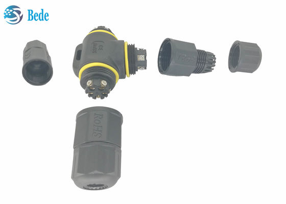 Kotak Persimpangan Kabel Konektor Listrik Tahan Air Tipe T 5 Pin IP68 5 Pin