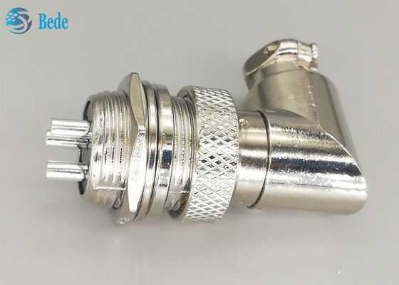 Zinc Alloy Material Gx16 3 Pin Connector Plug And Socket Kits Elbow Connector