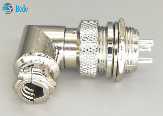 Zinc Alloy Material Gx16 3 Pin Connector Plug And Socket Kits Elbow Connector