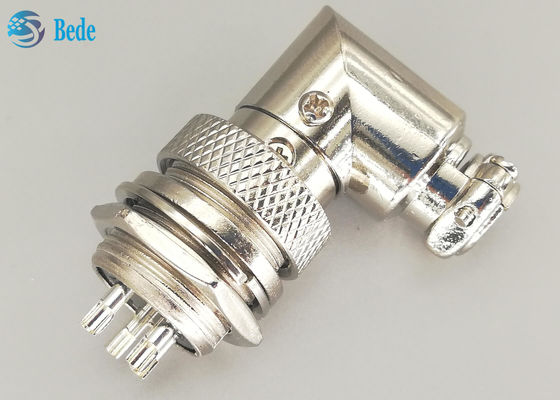 Konektor Sudut Kanan 5 Pin Aviation Gx16 Pria dan Wanita dengan Semua Aksesori