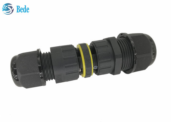 IP 68 Waterproof Kabel Konektor 3 Pin Output 2 ~ 4 Kabel Tahan Tegangan Tinggi Dan Arus Tinggi