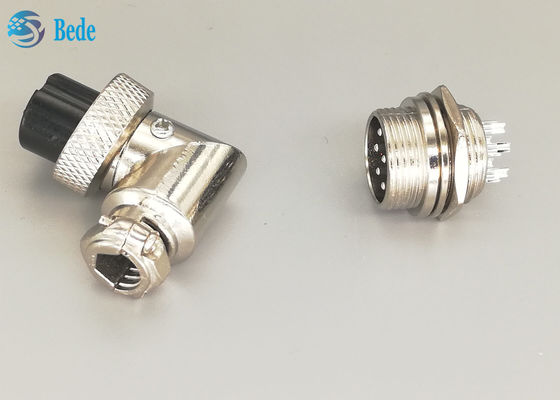 G×16 8 Pin Pria Dan WanitaStiker Konektor Penerbangan Tipe L Stiker Plating Perak