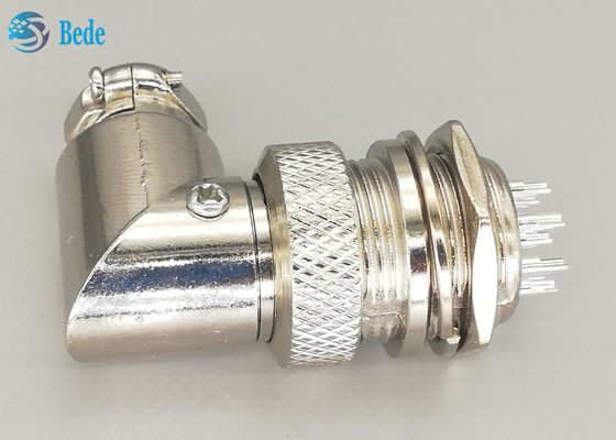 G×16 8 Pin Pria Dan WanitaStiker Konektor Penerbangan Tipe L Stiker Plating Perak