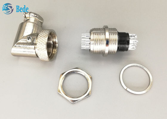 10 Pin Gx16 Elbow Connector Aviation Connector Set Pria Dan Wanita Plated Plug