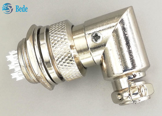 10 Pin Gx16 Elbow Connector Aviation Connector Set Pria Dan Wanita Plated Plug