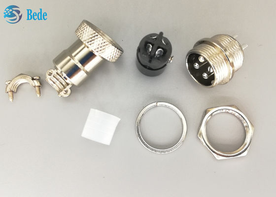 RoHS Aviation Straight Gx16 4 Pin Connector Pria Dan Wanita Plated Plug