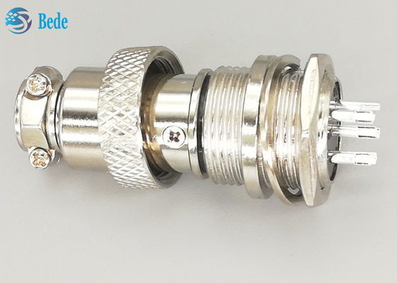 Konektor GX16 6 Pin Pria dan Wanita Lurus Colokan Berlapis Perak