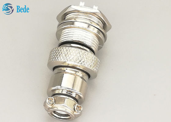 Konektor GX16 6 Pin Pria dan Wanita Lurus Colokan Berlapis Perak