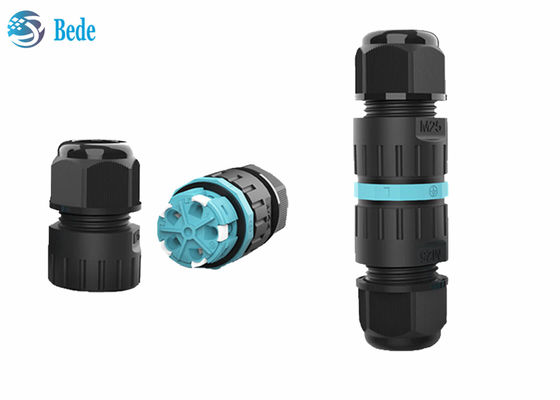 M25 Quick Wiring Screwless Waterproof Cable Connectors 2 3 4 5 Pins 2 Channel 450V 40A