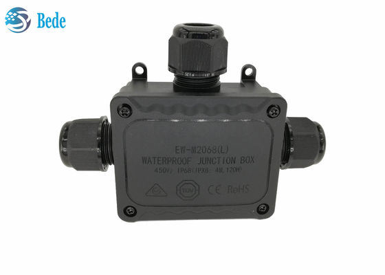 Kotak Persimpangan Tahan Air IP68 Kotak Outlet Tahan Cuaca Tipe 3 Saluran 450V T