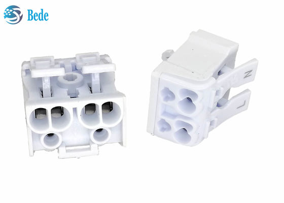 2 Poles PA66  Quick Terminal Blocks Lever Nuts 450V 24A Push In Connector Block