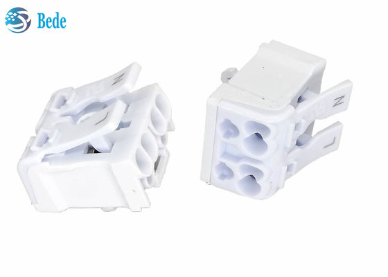 2 Poles PA66  Quick Terminal Blocks Lever Nuts 450V 24A Push In Connector Block