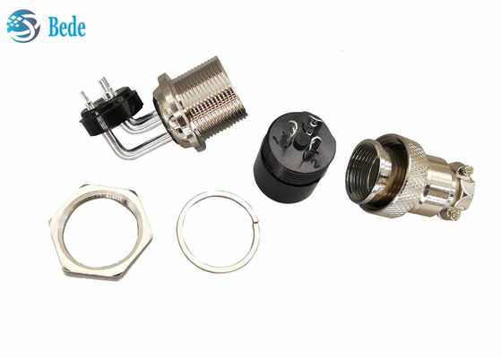 GX 20 2 3 4 Pin Aviation Connector Elbow Male And Straight Female Kits Panel Mount Connector