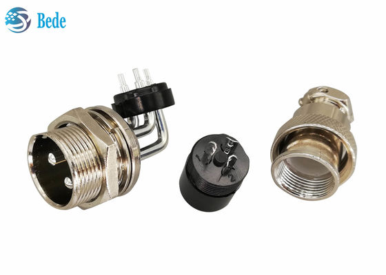 GX 20 2 3 4 Pin Aviation Connector Elbow Male And Straight Female Kits Panel Mount Connector