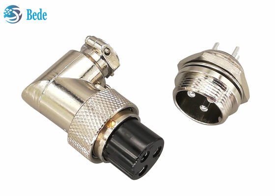 Panel Pemasangan Konektor Set Gx20 Konektor siku 90 derajat Sudut kanan