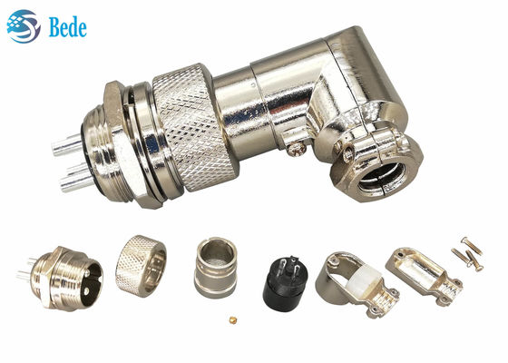 Panel Pemasangan Konektor Set Gx20 Konektor siku 90 derajat Sudut kanan