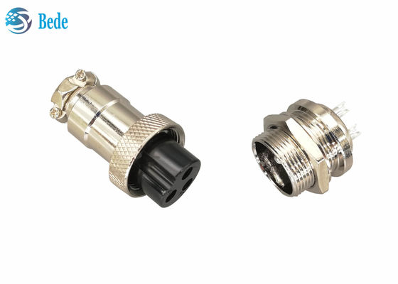 Zinc Alloy Gx20 Connector Rear Mounting Connector For Industrial Control Panel M19