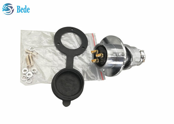 Round Flange And Dust Cover  8 9 10 12 Pin Circular Connectors  For Panel Mounting