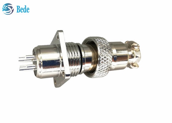 5 6 7 Pin M12 Konektor Bulat Dengan Flange Kuadrat Set Pria Dan Wanita