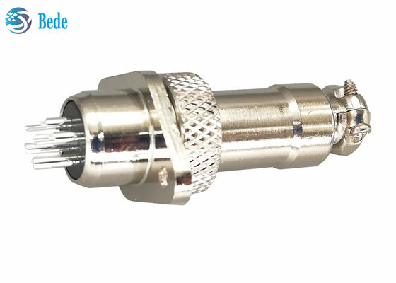 Konektor Bundar Kelas Tahan Banting Rhombus Flange M12 3A 200V 5 6 7 Pin