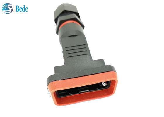 Rumah Tahan Air D Sub Konektor Kabel AISG Penggunaan Bahan IP68 PA66