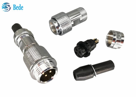 Konektor Sirkular M16 Tahan Air IP68 Gaya Docking Kabel 6~10 Pin 4A 200V