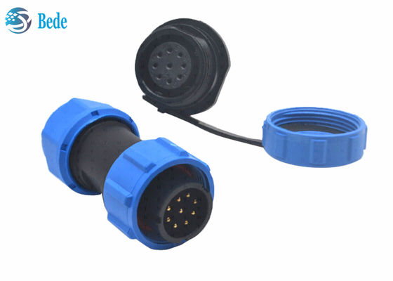 Konektor Kabel Tahan Air M13 PA66 Konektor Pemasangan Panel 2 3 4 5 6 7 9 Pin