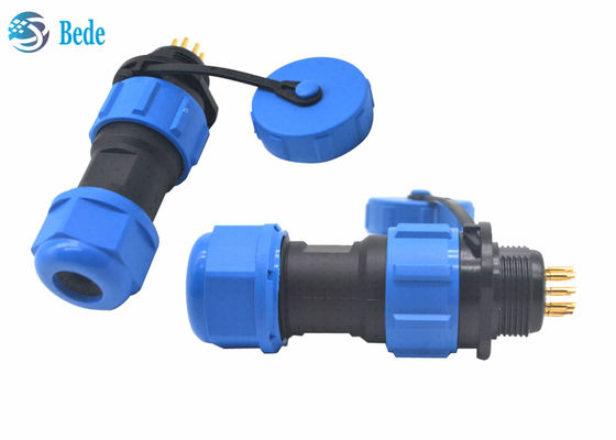 Konektor Kabel Tahan Air M13 PA66 Konektor Pemasangan Panel 2 3 4 5 6 7 9 Pin