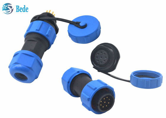 PA66 M17 2 Pin Waterproof Connector Panel Mounting 3 4 5 6 7 9 Pin Cable To Panel