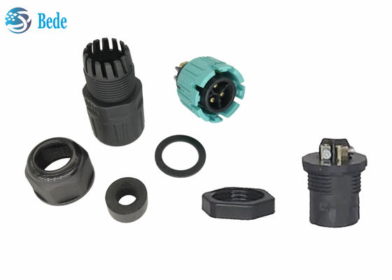 Self Locking M19 Konektor Tahan Air Kabel Bahan PA66 Ke Pemasangan Belakang Panel