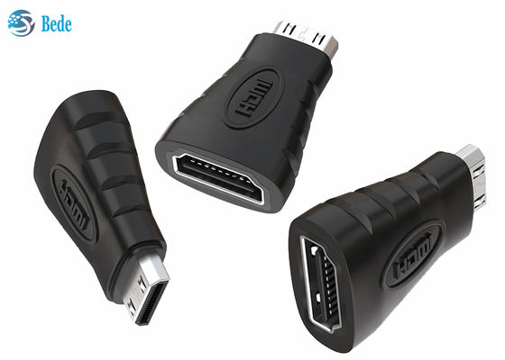 Konverter Mini HDMI Berlapis Emas, Adaptor HDMI Female Ke Mini Male