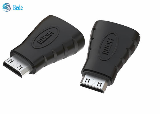 Konverter Mini HDMI Berlapis Emas, Adaptor HDMI Female Ke Mini Male