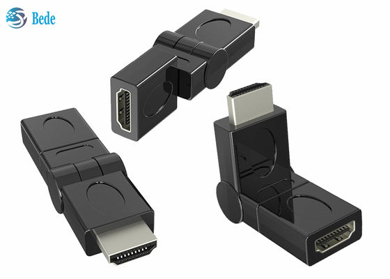 Adaptor Putar HDMI Laki-laki Ke Perempuan Berlapis Emas 90 180 270 360 Derajat