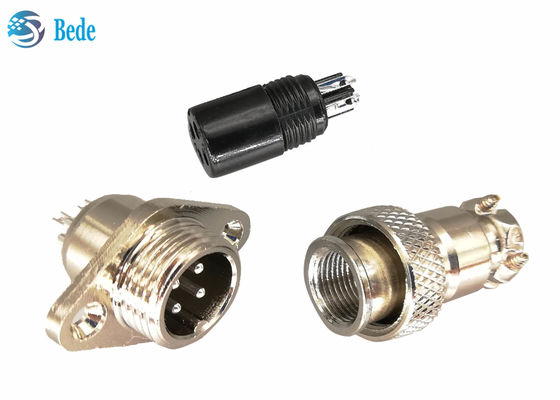 Konektor Sirkular Militer Rhombus Flange Gx12 5 Pin 3A 200V