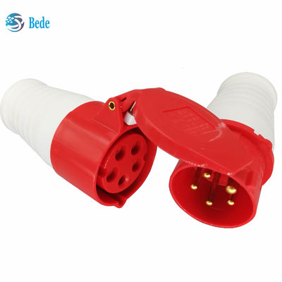 5 Pin Industrial Plug & Socket Industrial Power Connector IP44 AC380-415V 16A