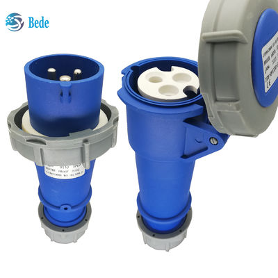 Soket Industri Fase Tunggal yang Andal - Tegangan 220V-250V 16A 3 Pin Tipe Docking