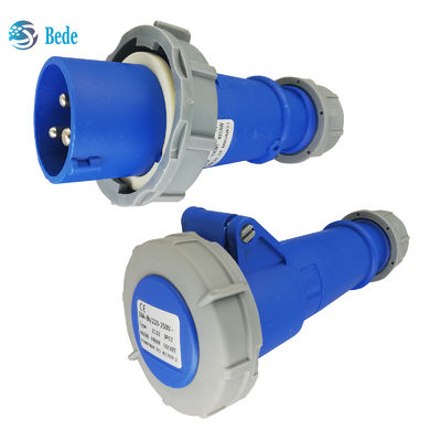 Soket Industri Fase Tunggal yang Andal - Tegangan 220V-250V 16A 3 Pin Tipe Docking