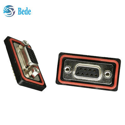 Brass Tin Plated Gold Plated Pins D-Sub 9 Female Connectors -55- 105C Operating Temperature Epoxy Resin Sealant Included