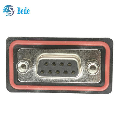 Brass Tin Plated Gold Plated Pins D-Sub 9 Female Connectors -55- 105C Operating Temperature Epoxy Resin Sealant Included