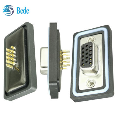 Konektor D-SUB 15PIN Female 500V Penilaian Tegangan Konektor Elektronik Tahan Air